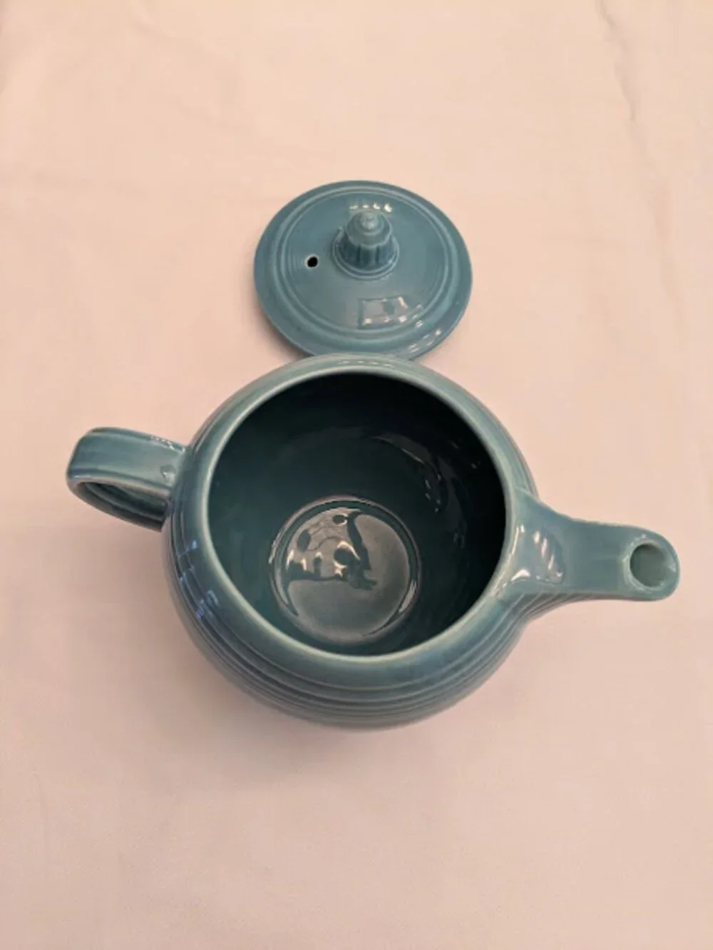 Vintage Turquoise Fiestaware Medium Teapot with Lid